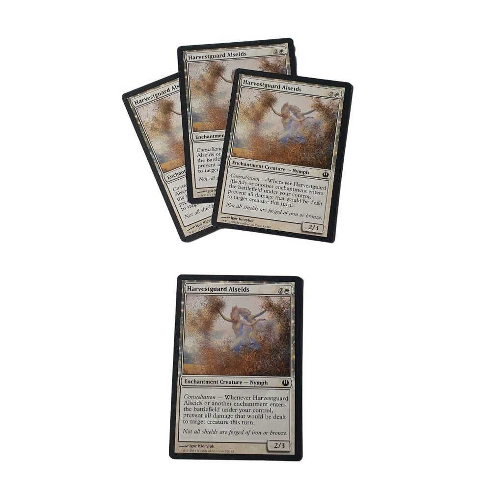 Magic The Gathering Harvestguard Alseids Enchantment Creature Nymph Card 4X 2/3